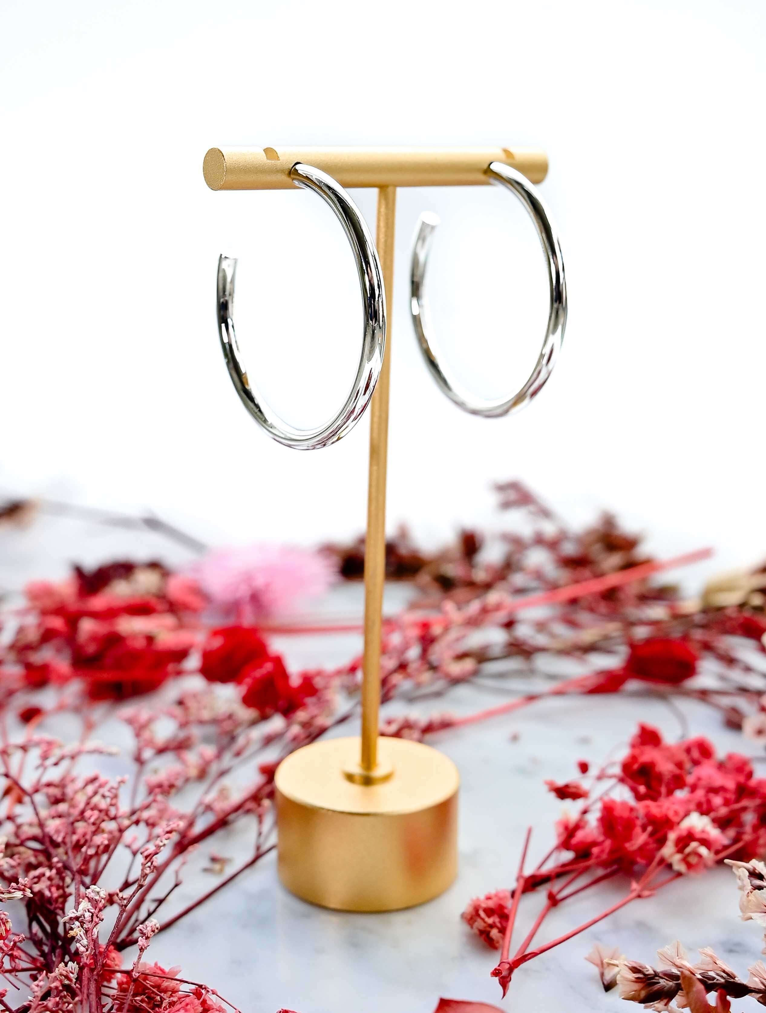 14K Gold Dipped Post Hoop - Image 9
