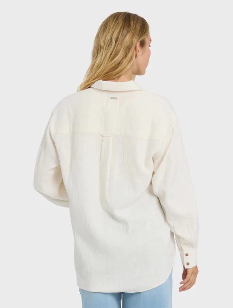 Billabong Wanderer Solid Long Sleeve Woven Top - Image 5