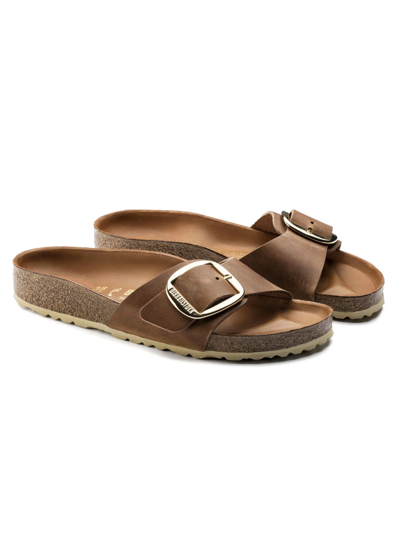 Birkenstock Madrid Big Buckle Sandal in Cognac - Image 3