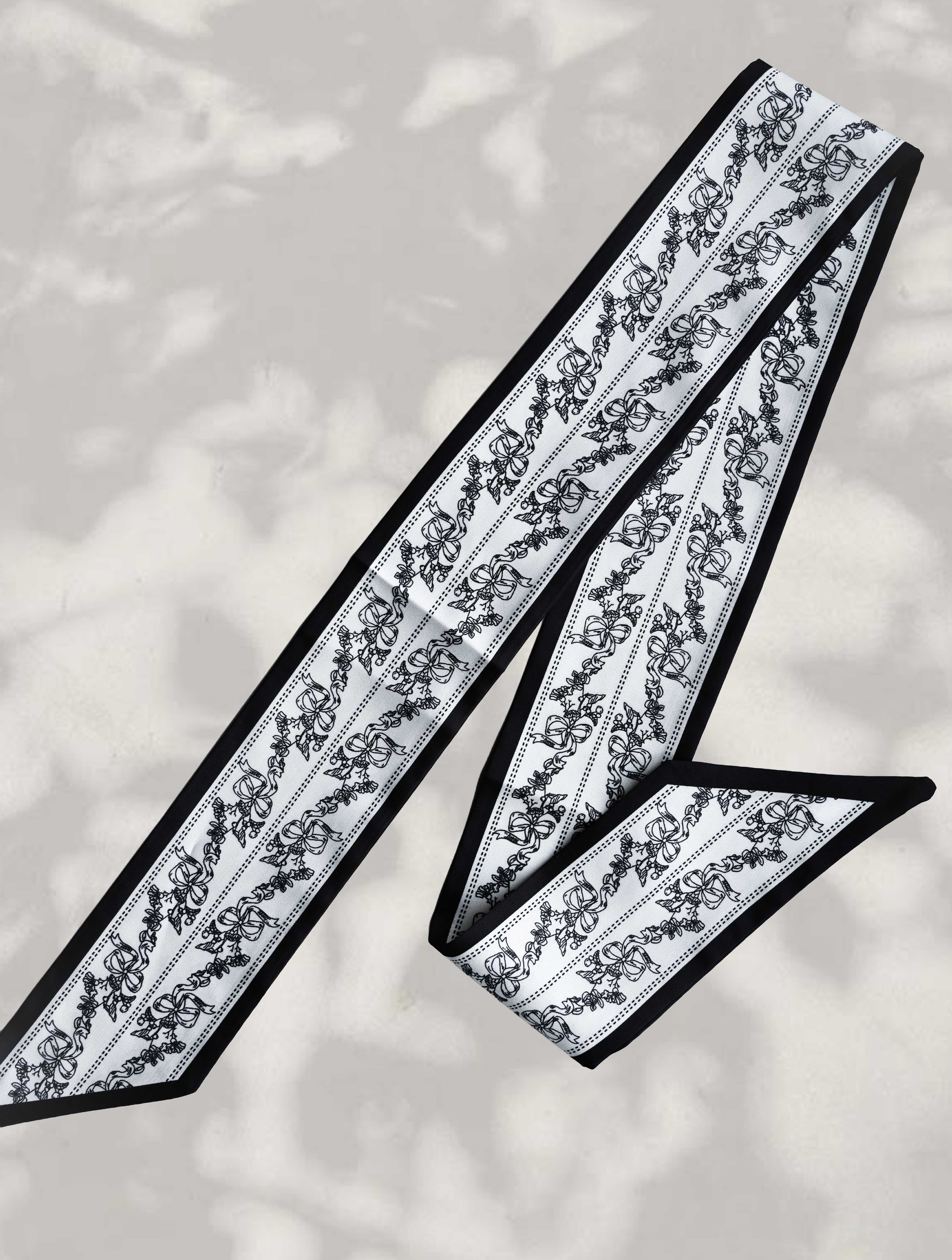 Dainty Print Narrow Scarf