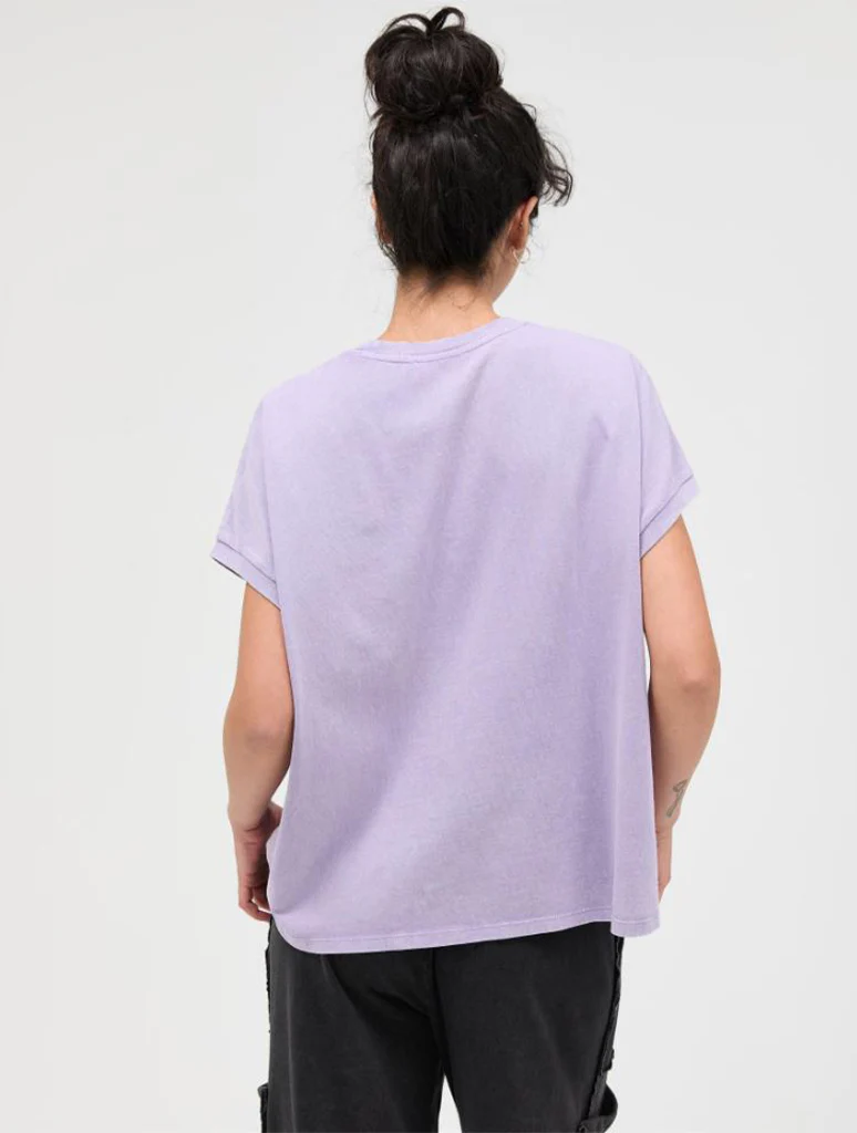 Capped Sleeve Mineral Wash T-Shirt - Image 3