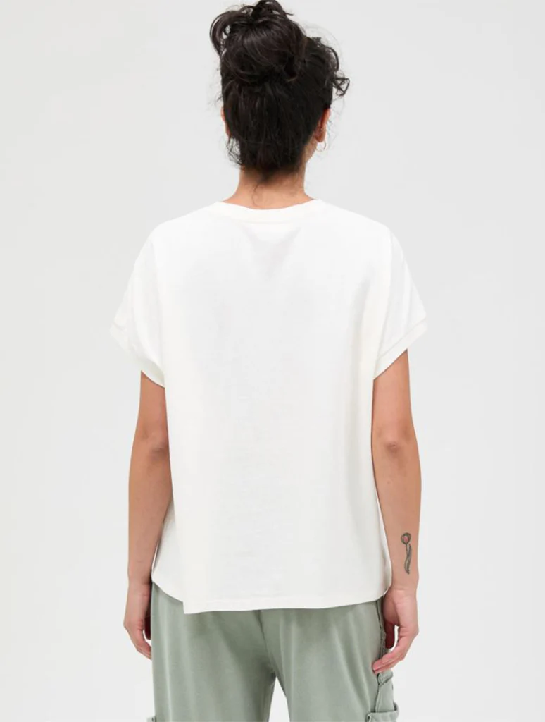 Capped Sleeve Mineral Wash T-Shirt - Image 6