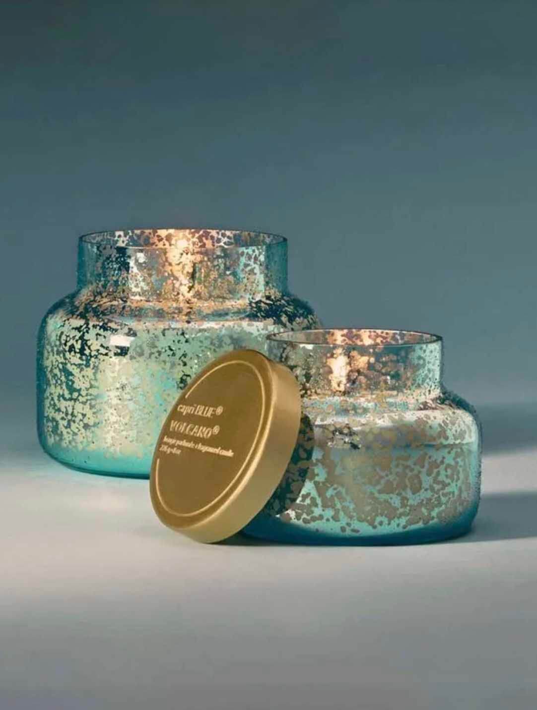 Capri Blue 19 oz Volcano Blue Textured Mercury Signature Candle - Image 2