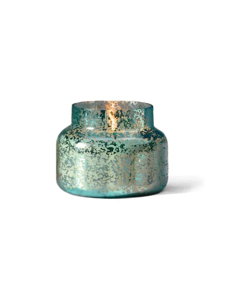 Capri Blue 8 oz Volcano Blue Textured Mercury Signature Candle - Image 2