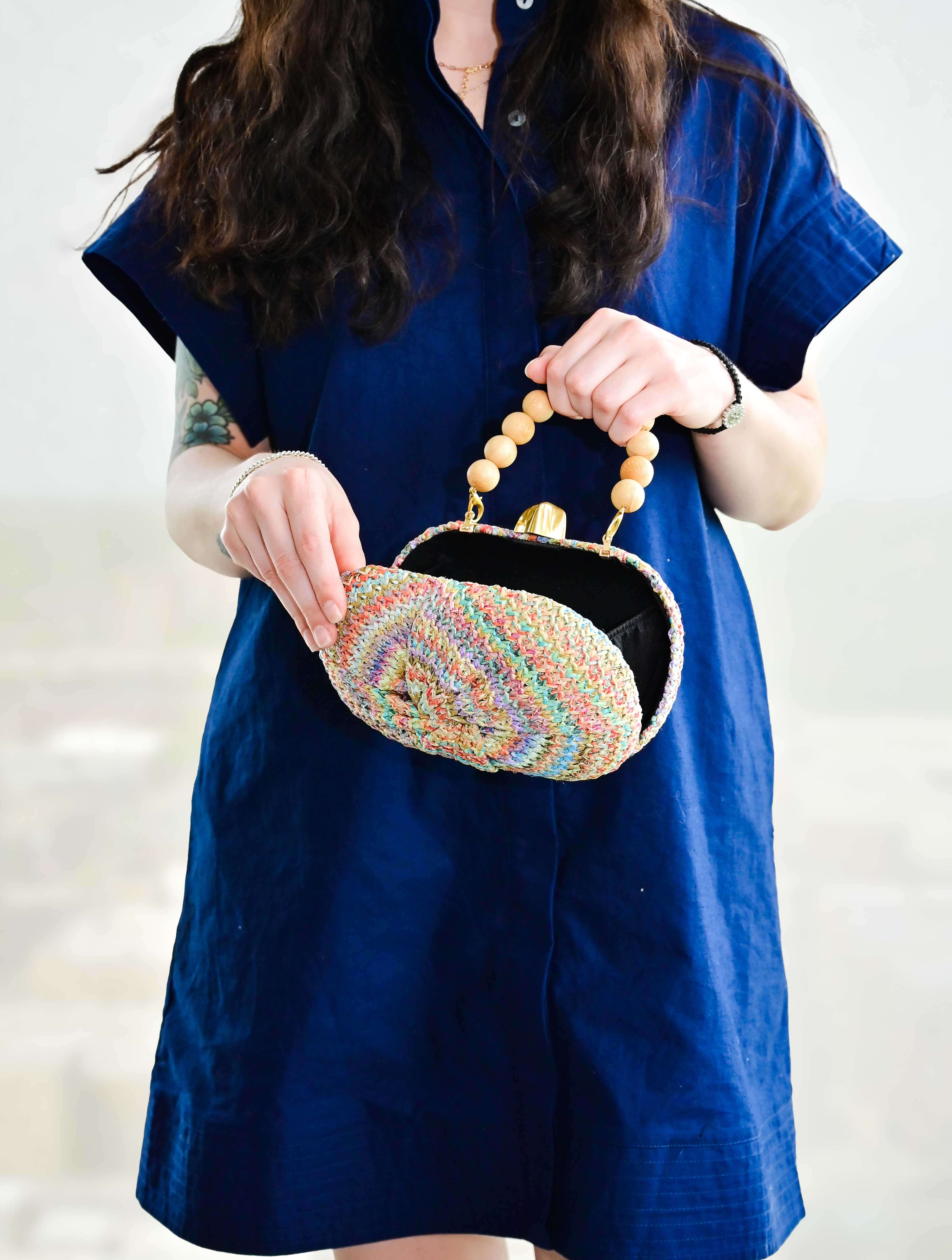 Cerdena Straw Clutch - Image 3