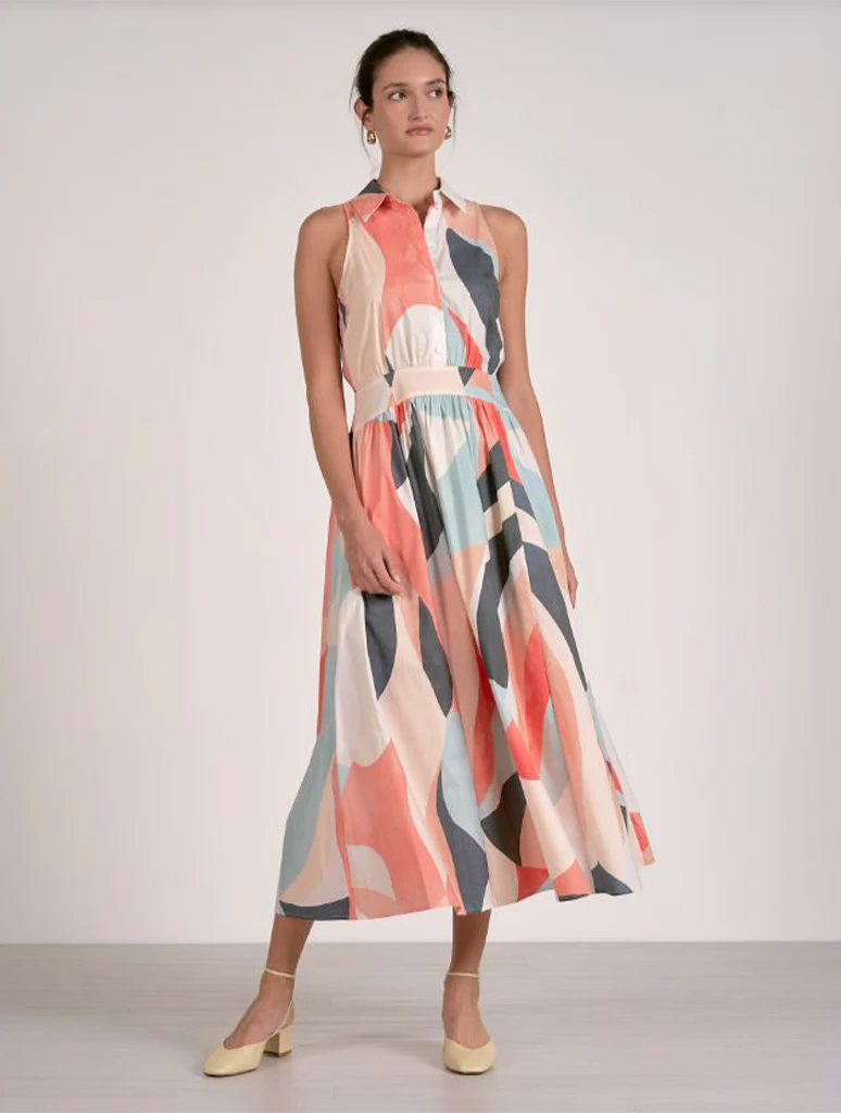 Collared Sleeveless Maxi Dress