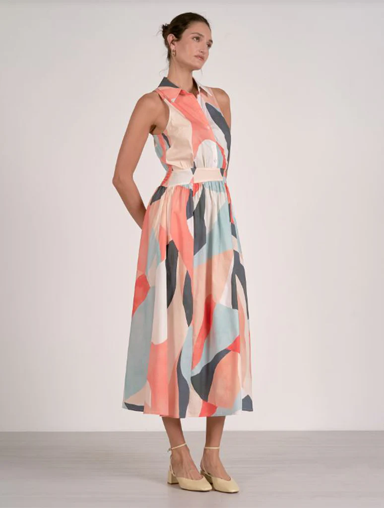 Collared Sleeveless Maxi Dress - Image 2
