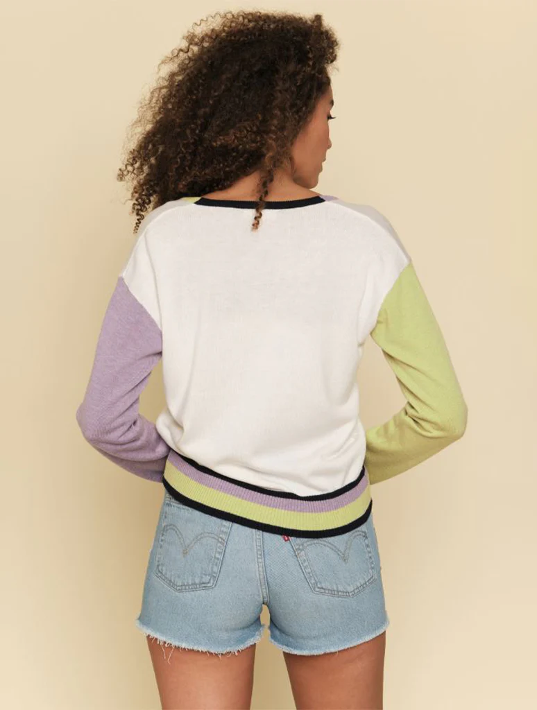 Color Blocked Button Down Cardigan (Final Sale*) - Image 3