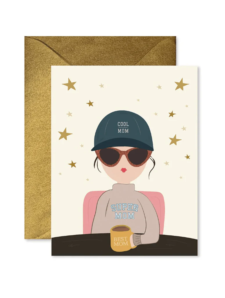 Cool Mom, Super Mom, Best Mom Greeting Card