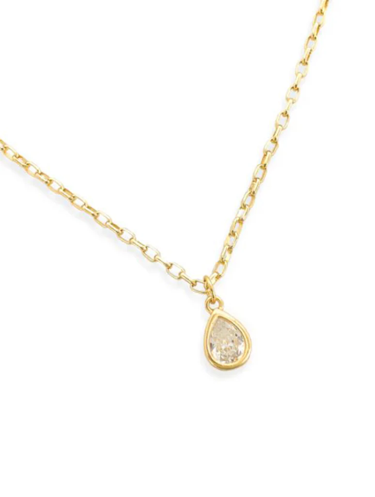 CZ Teardrop Necklace - Image 2