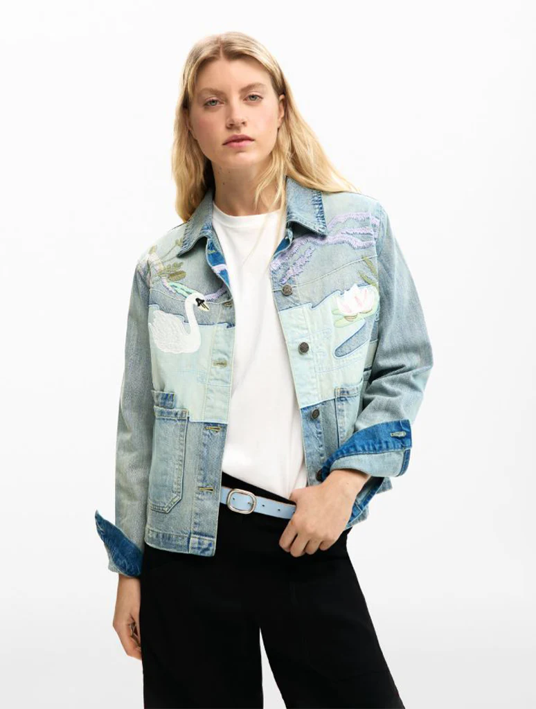 Desigual Denim Patch Trucker Jacket