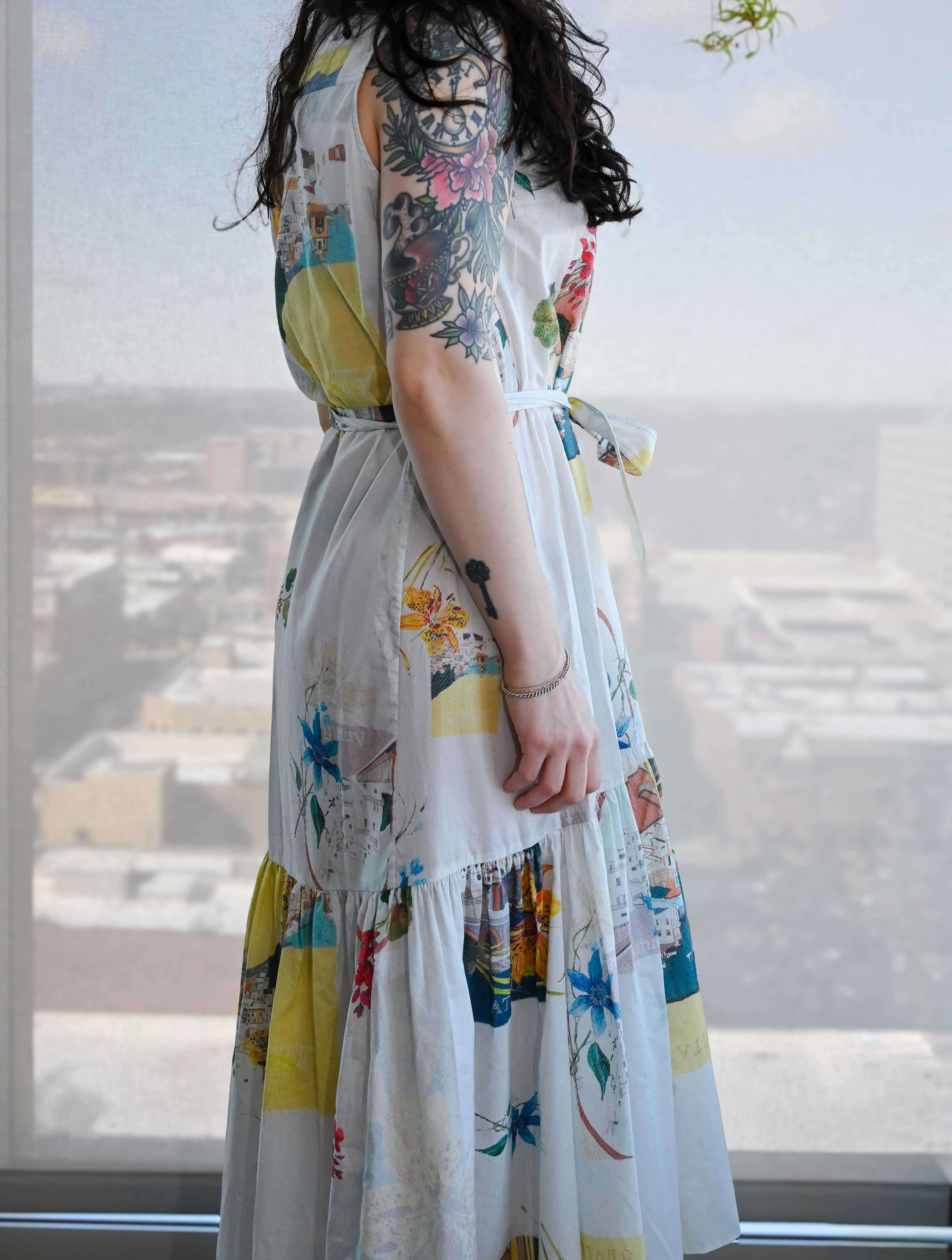 Desigual Tie Waist Button Up Dress - Image 2
