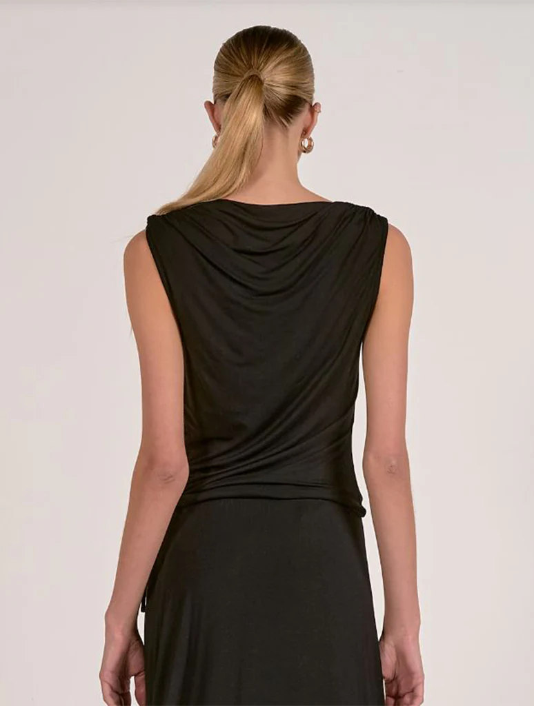 Draped Cap Sleeve Top - Image 3