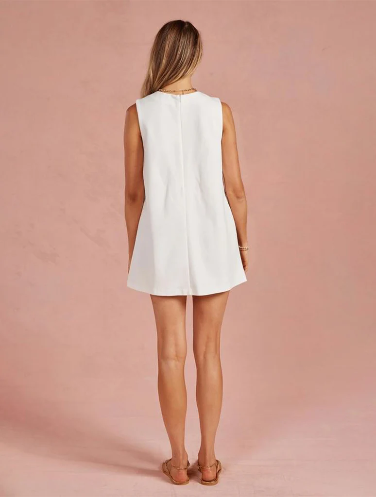 Embroidery Detail Sleeves Mini Dress - Image 3