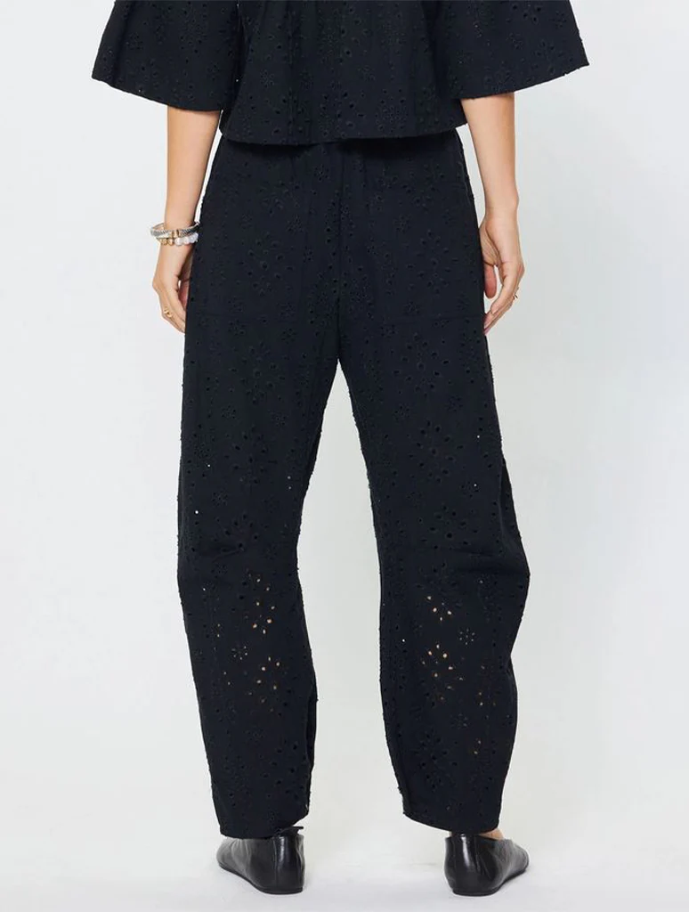 Eyelet Cropped Barrel Pants - Image 3