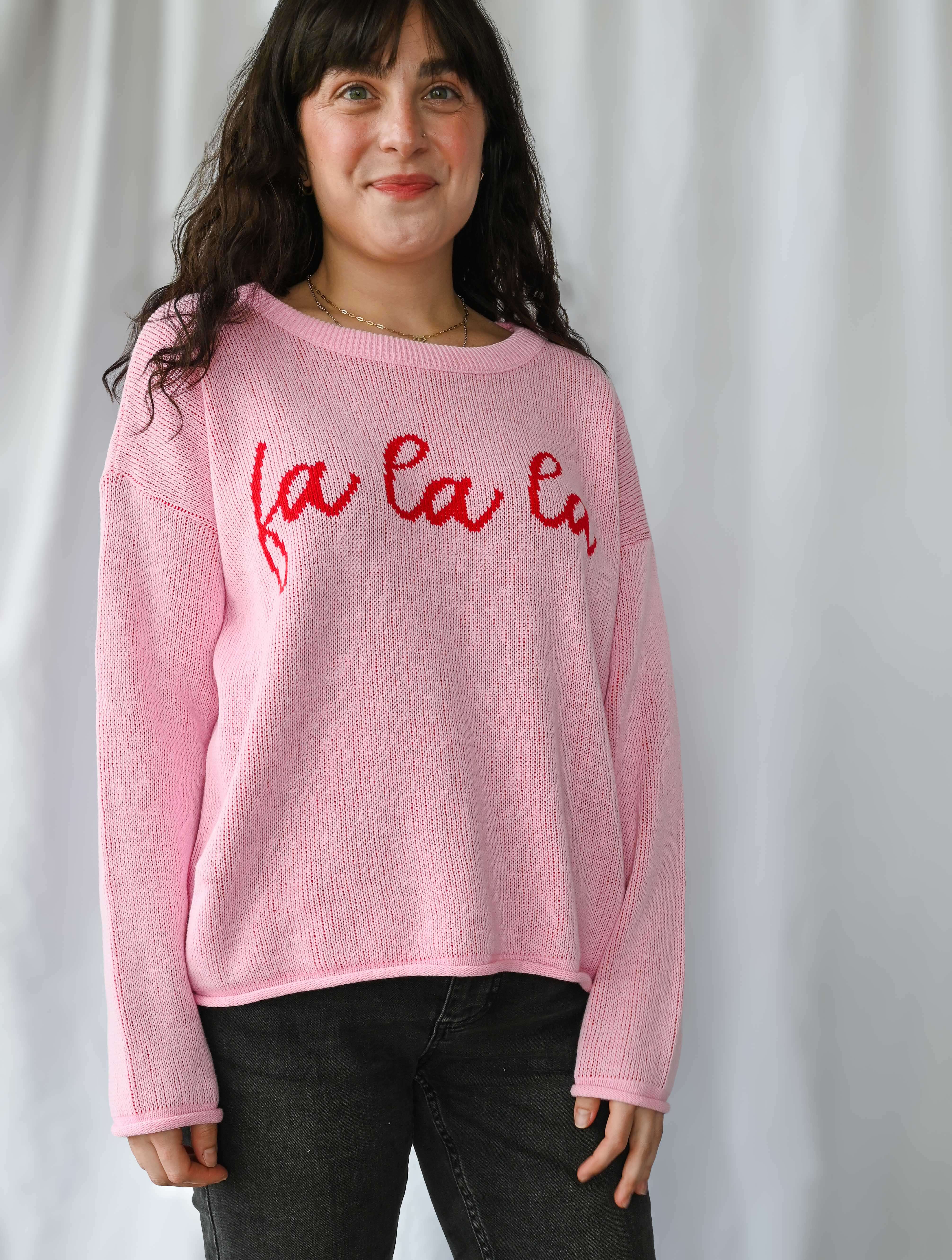 'FA LA LA' Boxy Sweater - Image 2