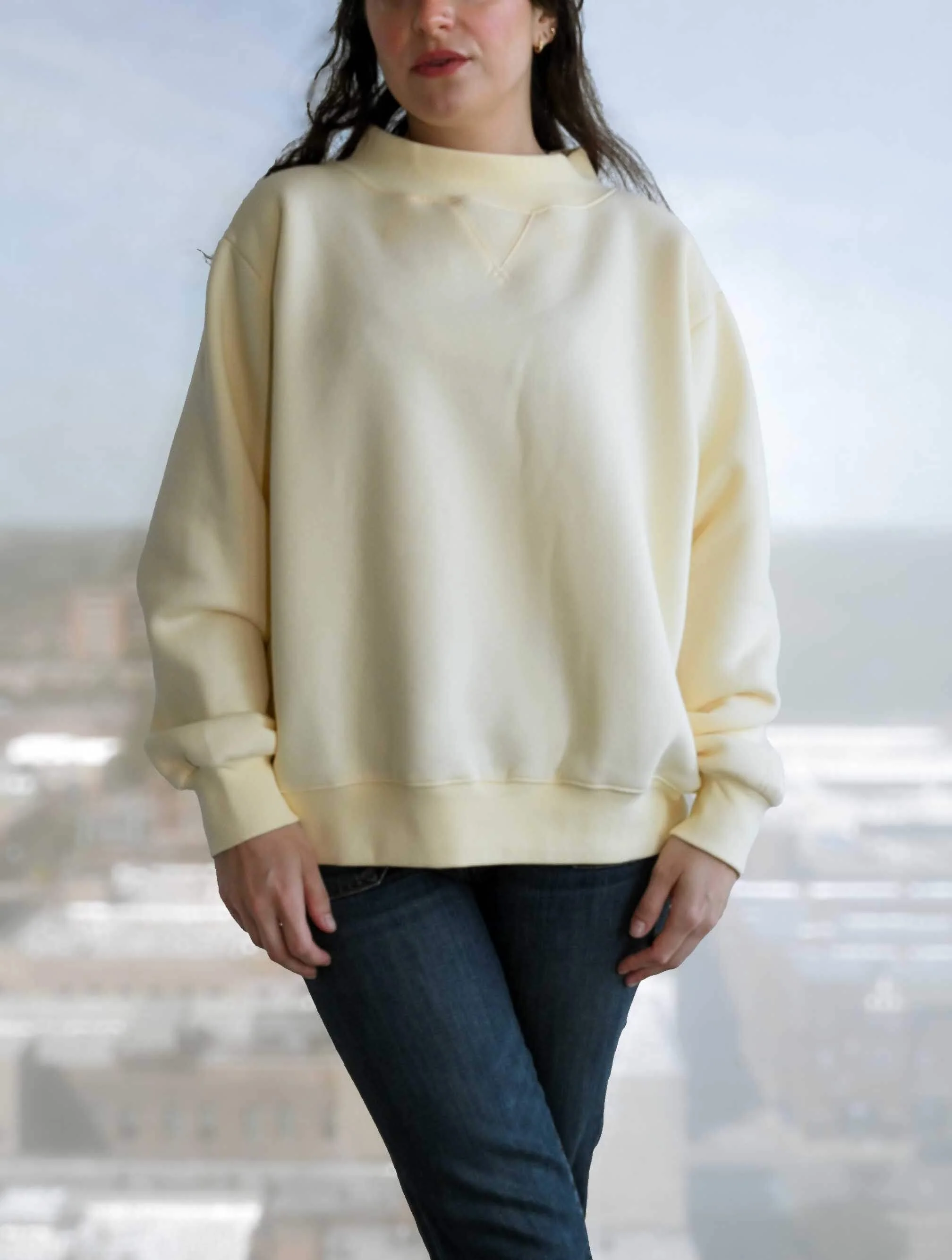 Fleece Wide Neck Sweatshirt - Image 3