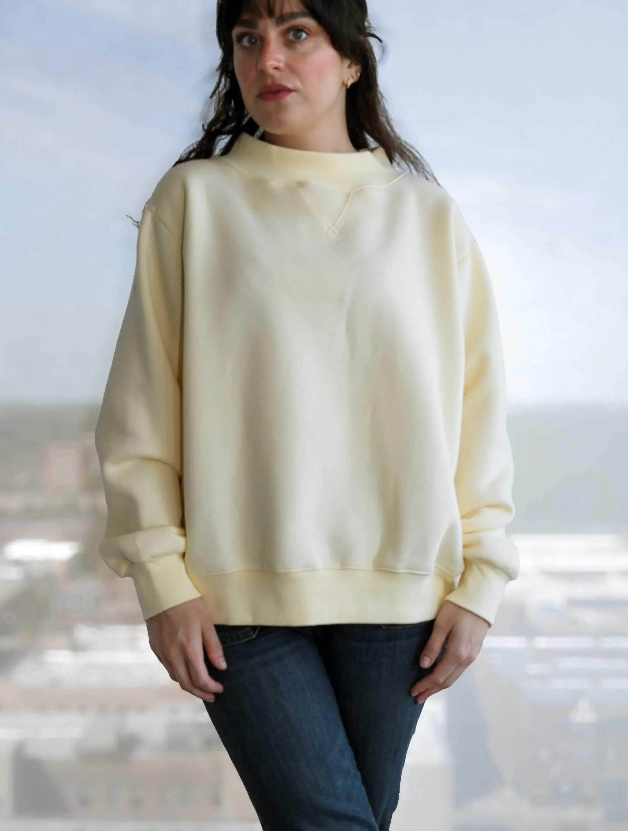Fleece Wide Neck Sweatshirt - Image 4