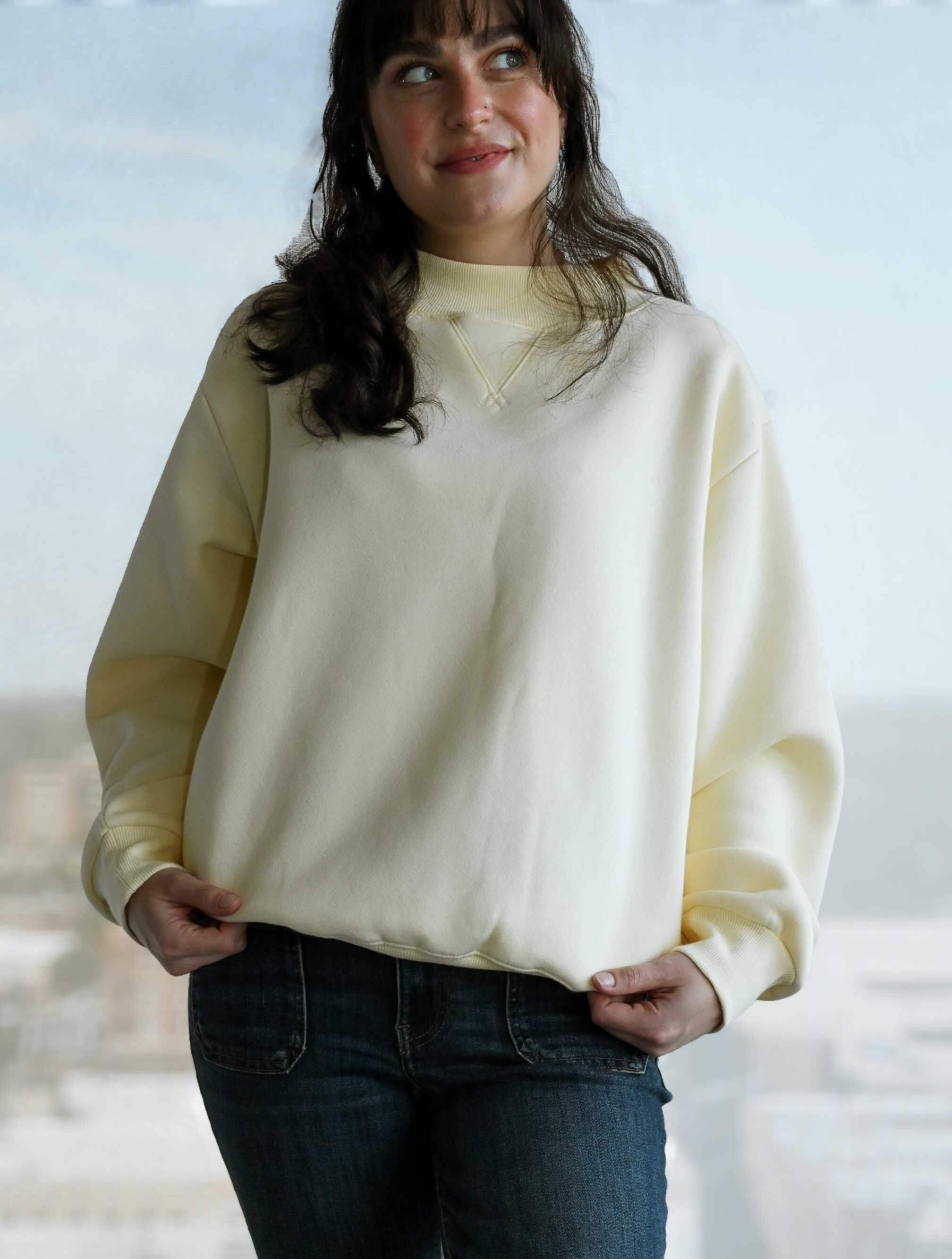 Fleece Wide Neck Sweatshirt - Image 5
