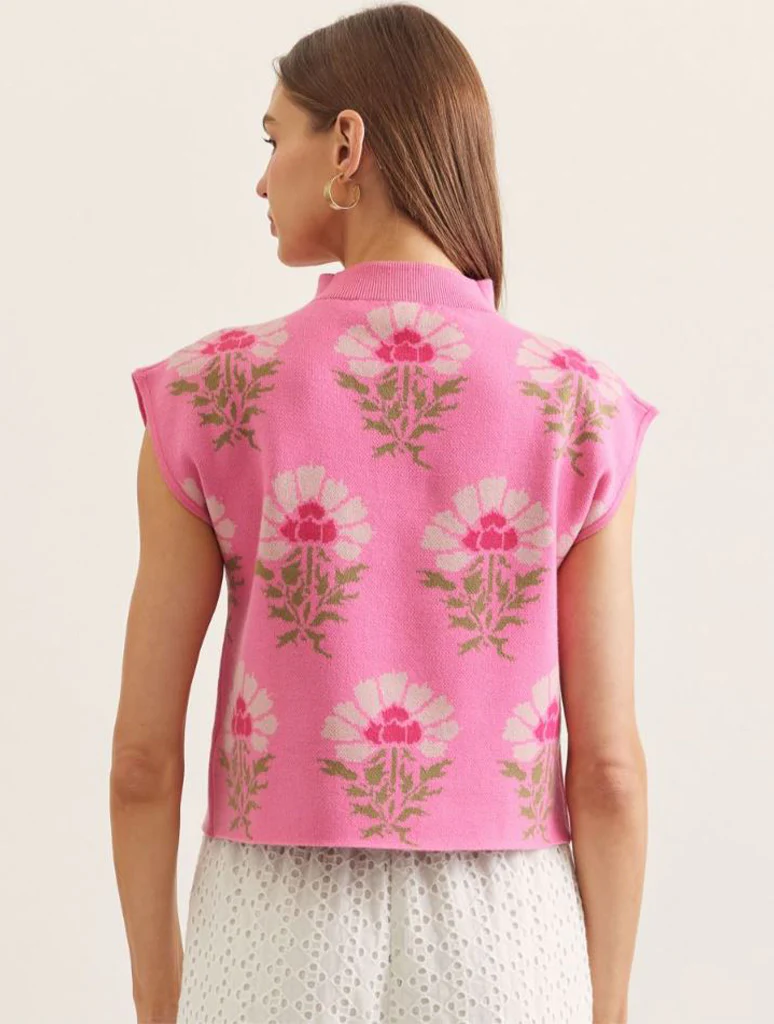 Floral Mock Neck Top - Image 6