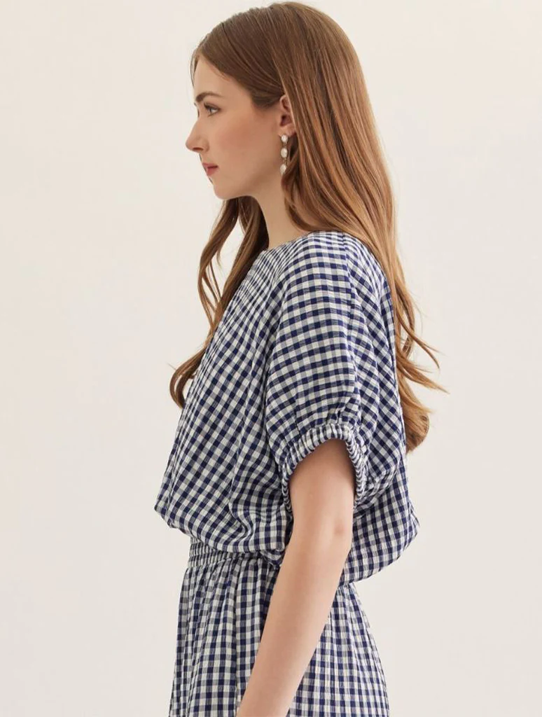 Gingham Bubble Top - Image 2
