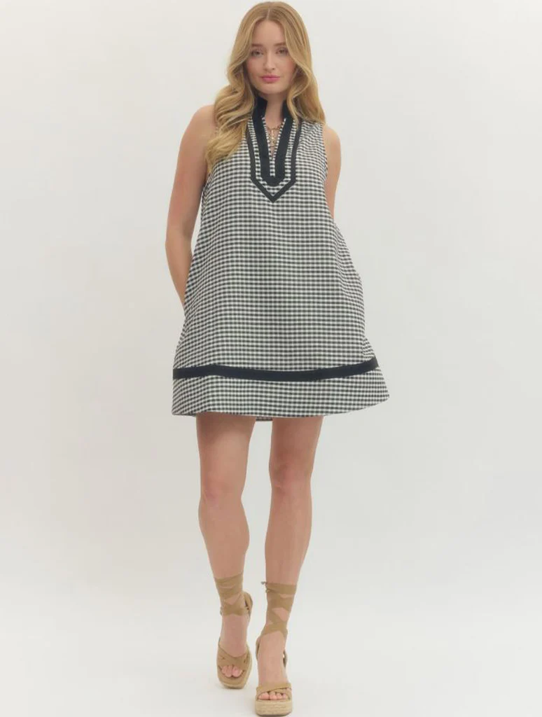 Gingham Dress With Pockets
