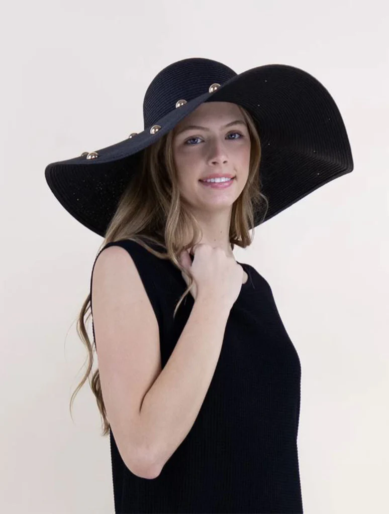 Glam Studded Floppy Hat