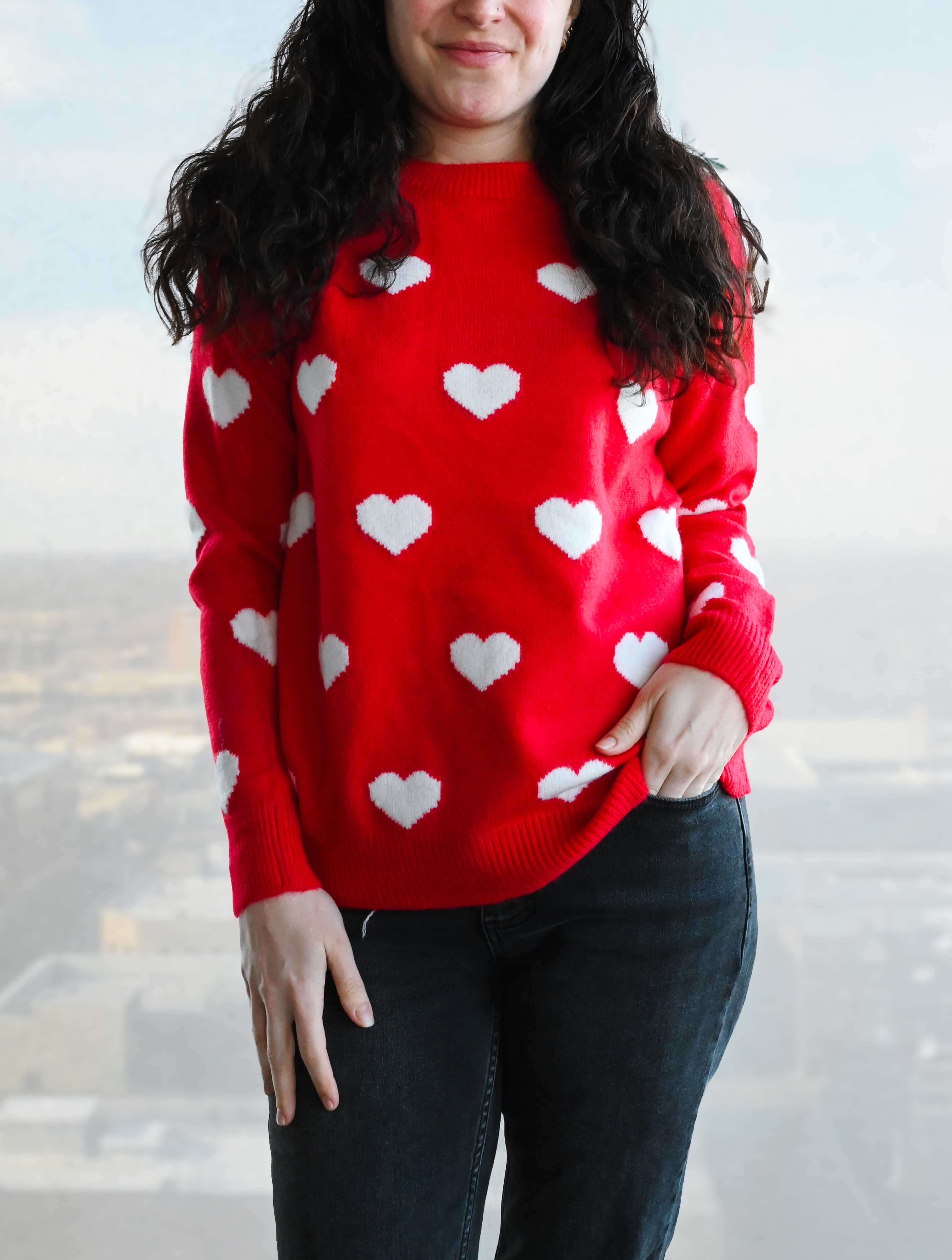 Heart Print Sweater (Final Sale) - Image 2