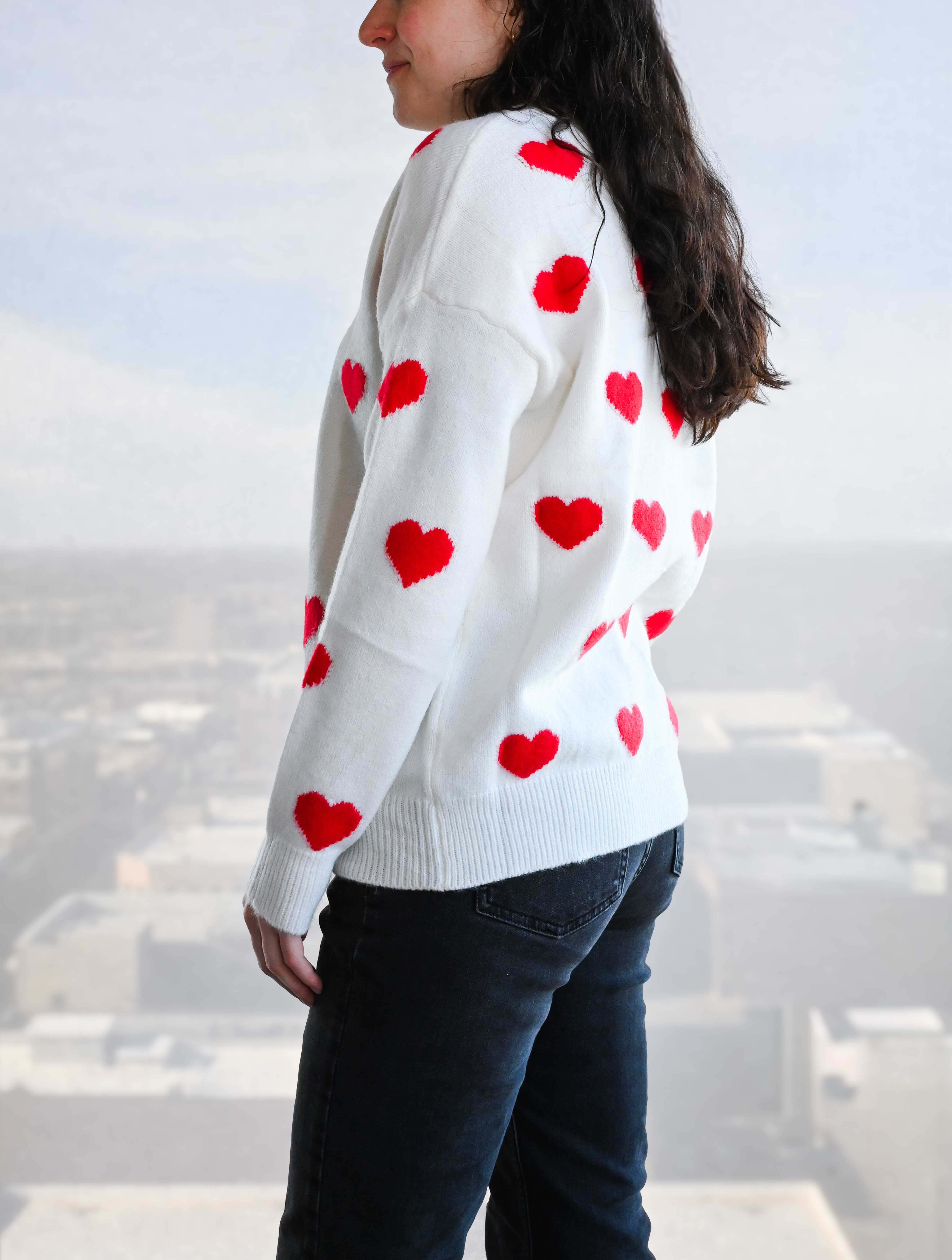 Heart Print Sweater (Final Sale) - Image 5