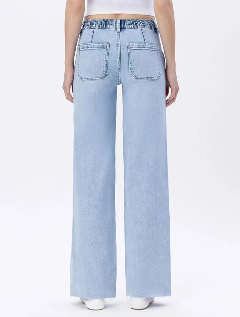 Vervet High Rise Drawstring Wide Leg Jean - Image 2
