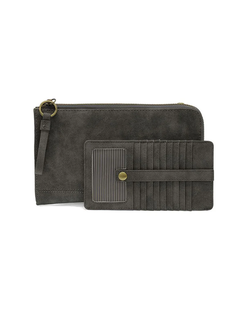Karina Convertible Faux Suede Wristlet and Wallet - Image 4