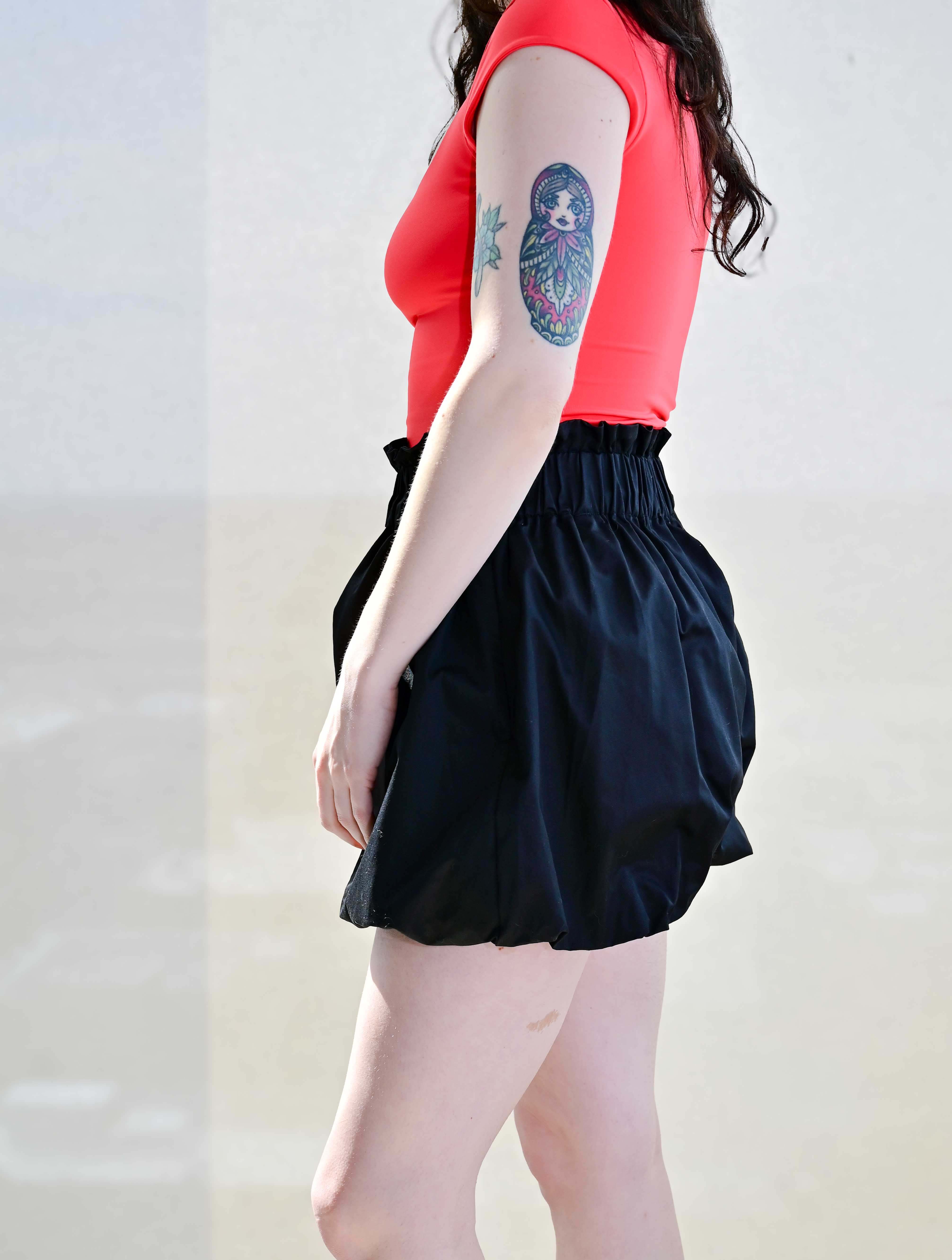 Karla Light Weight Twill Bubble Shorts - Image 2