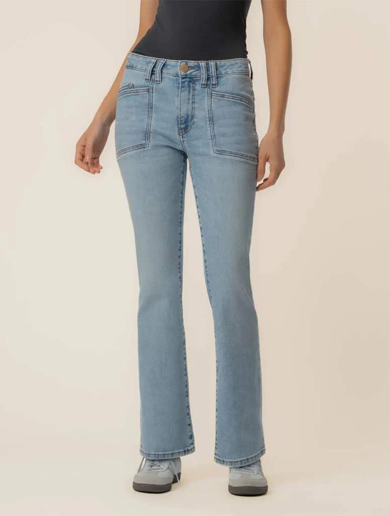 Kut From The Kloth Kelsey High Rise Ankle Flare Front Inset Pockets