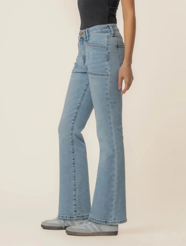 Kut From The Kloth Kelsey High Rise Ankle Flare Front Inset Pockets - Image 2