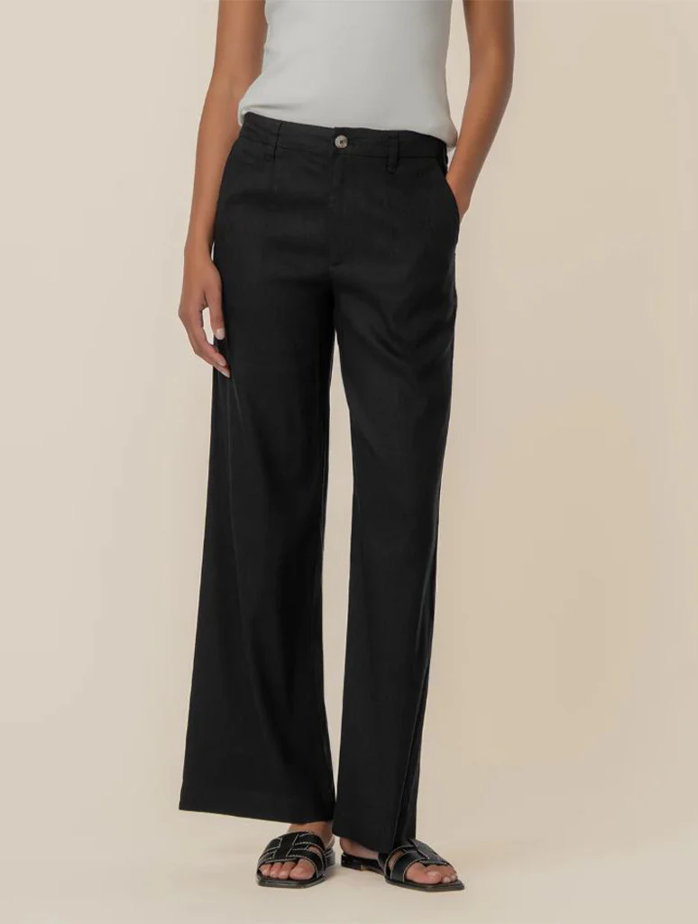 Kut From The Kloth Meg High Rise Wide Leg Linen Pants with Front Pleats - Image 10