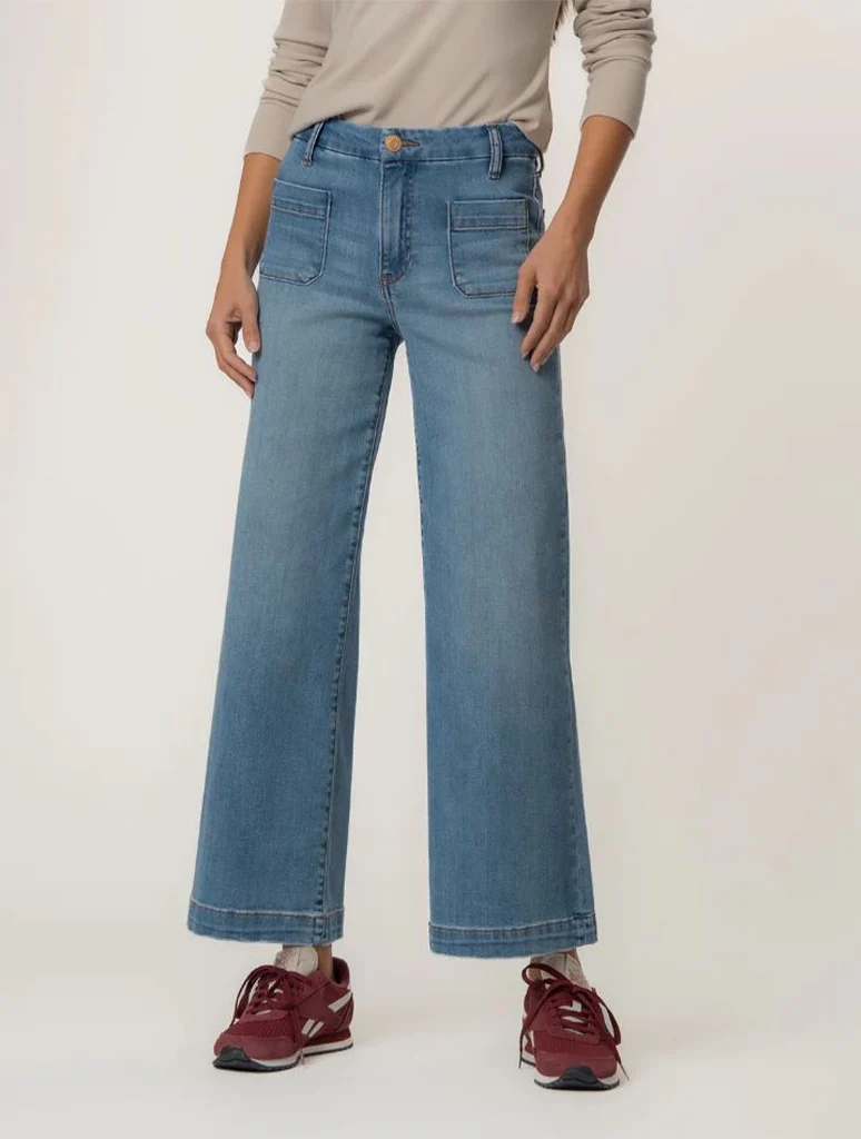 Kut From The Kloth Meg High Rise Wide Leg Patch Pocket Jeans