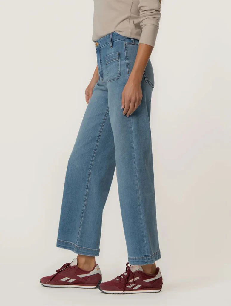 Kut From The Kloth Meg High Rise Wide Leg Patch Pocket Jeans - Image 2