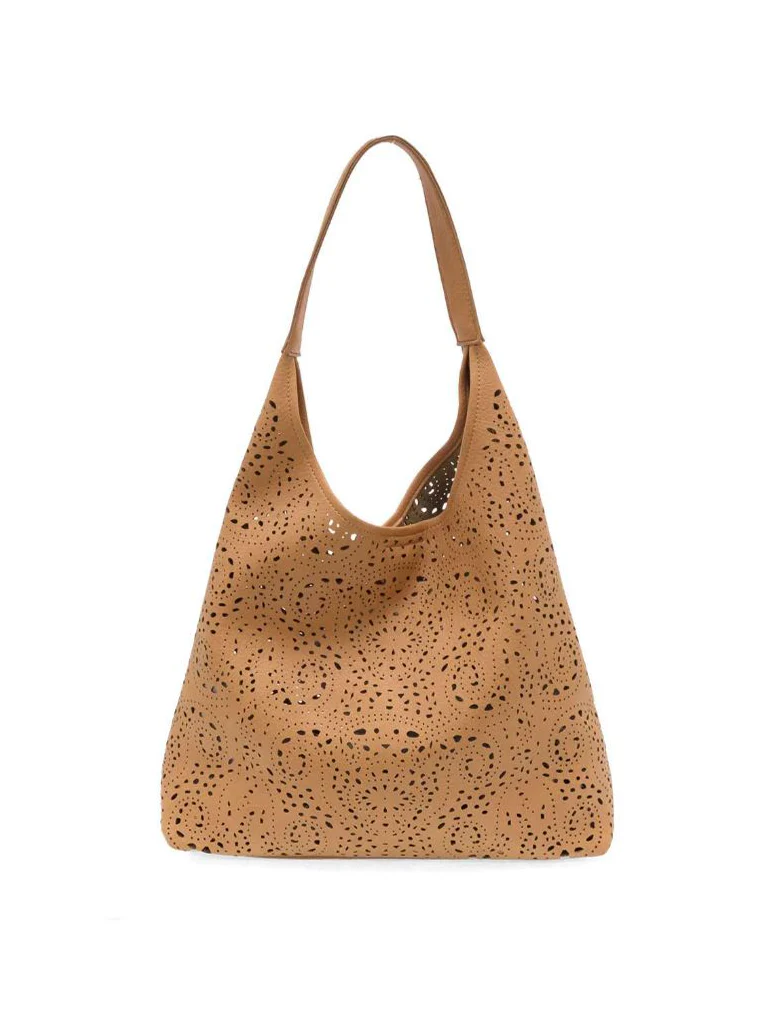 Lazer Cut Eyelet Hobo - Image 2