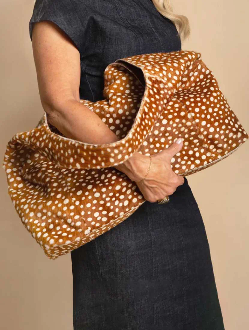 Lindsey Hair-On Leather Shoulder Bag - Image 3