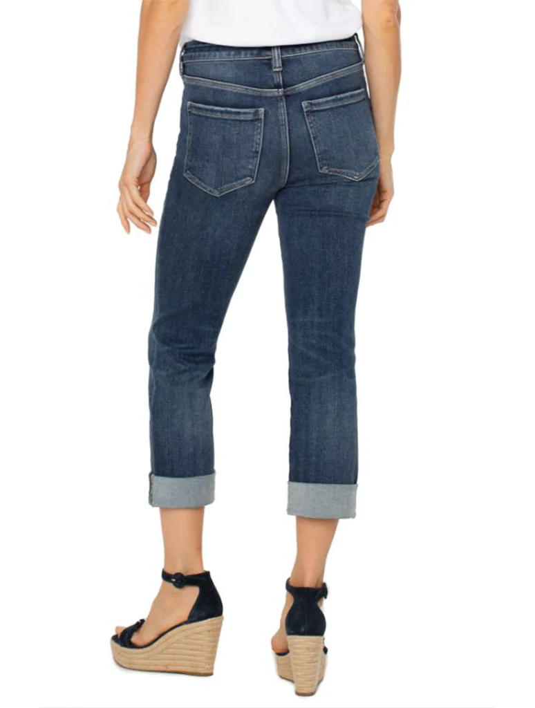 Liverpool Charlie Crop Wide Roll Cuff Jeans - Image 3