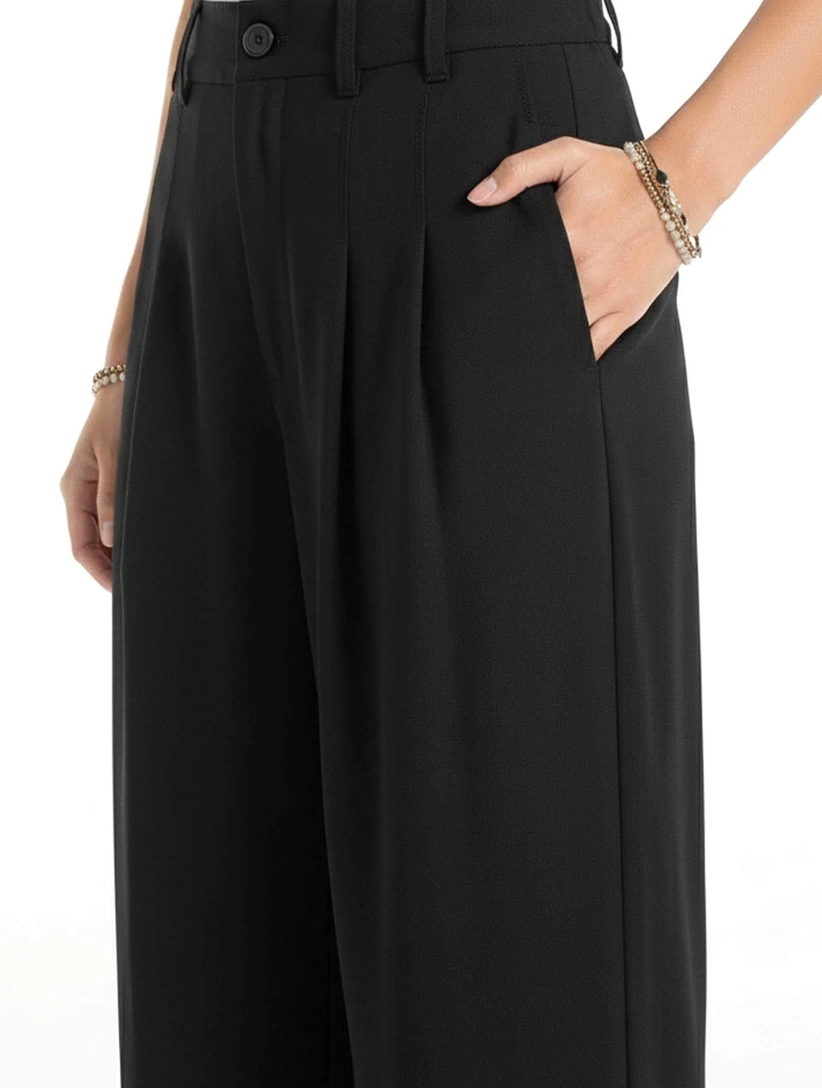 Liverpool Pleated Wide Leg Trouser - Image 3