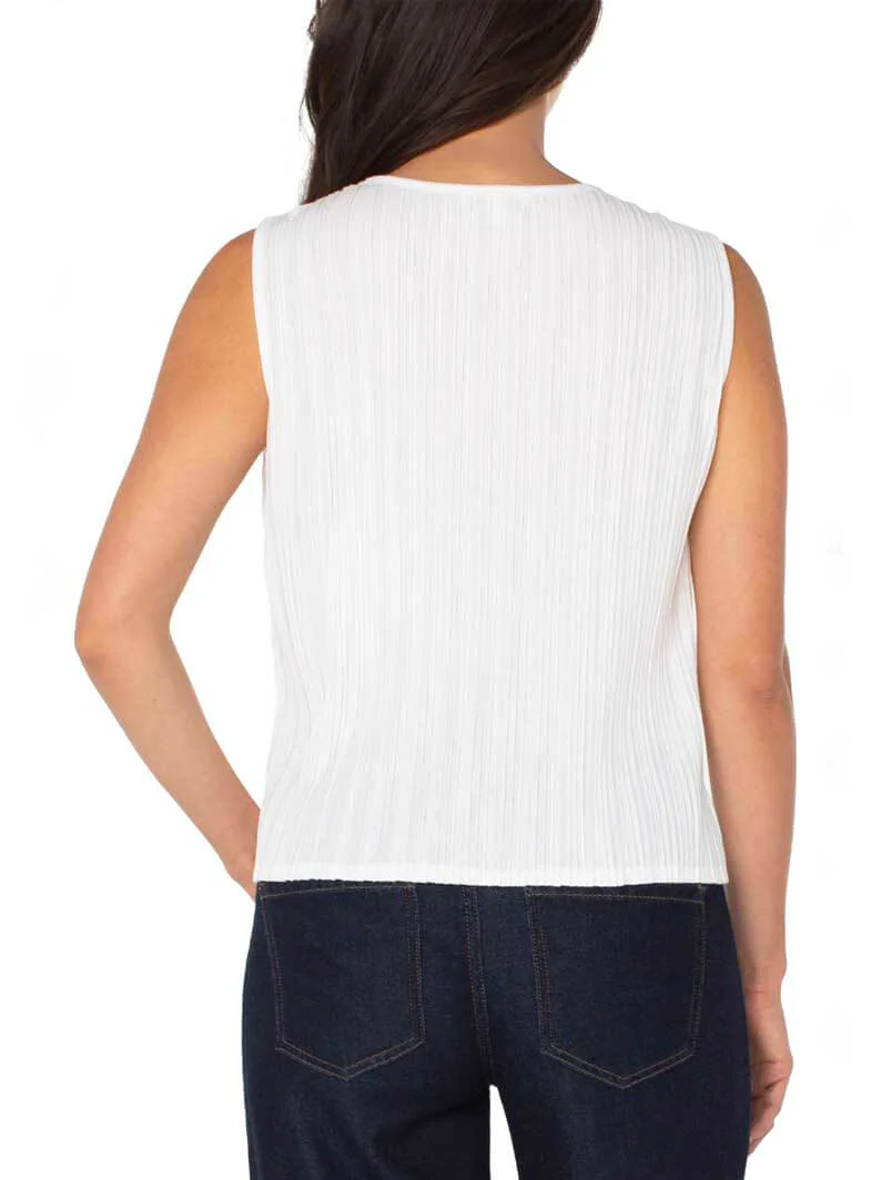 Liverpool Sleeveless Crewneck Knit Top - Image 3