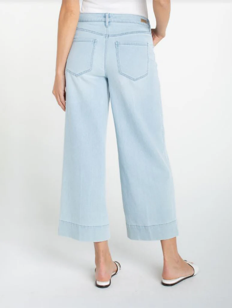Liverpool Stride Crop Wide Leg with Embroidered Side Seam - Image 2