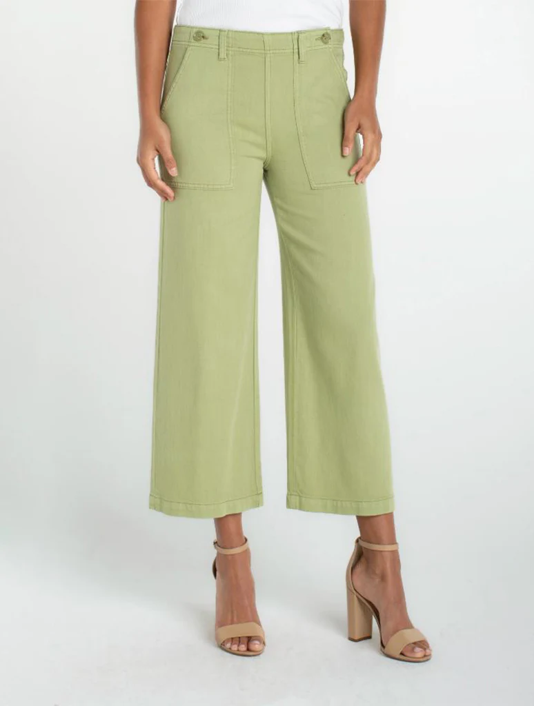 Liverpool Utility Crop Wide Leg Pants