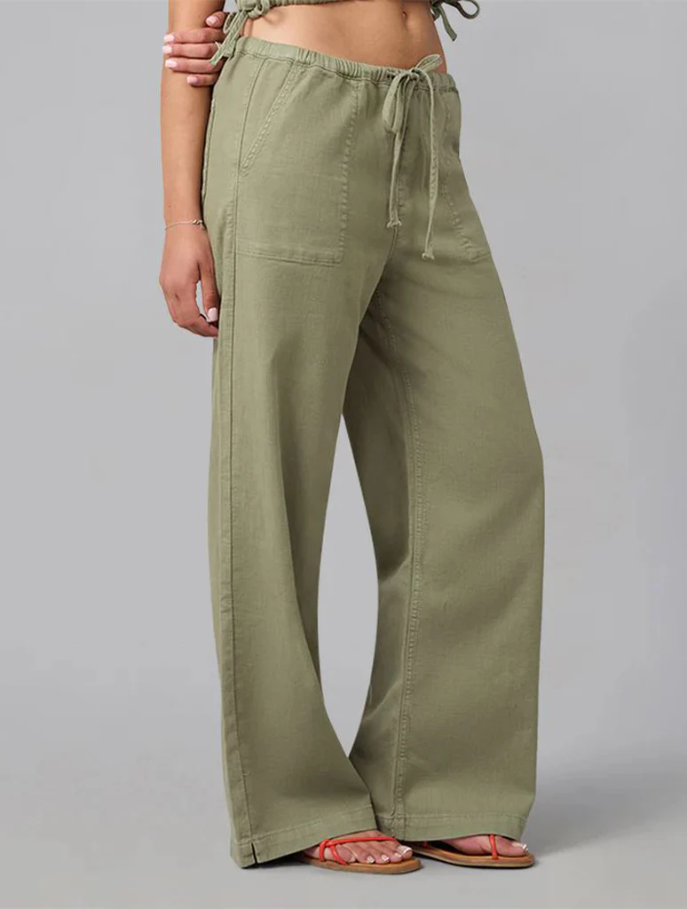 Lola Denim Remy Mid Rise Cotton Twill Trouser - Image 2