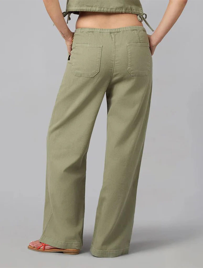 Lola Denim Remy Mid Rise Cotton Twill Trouser - Image 3