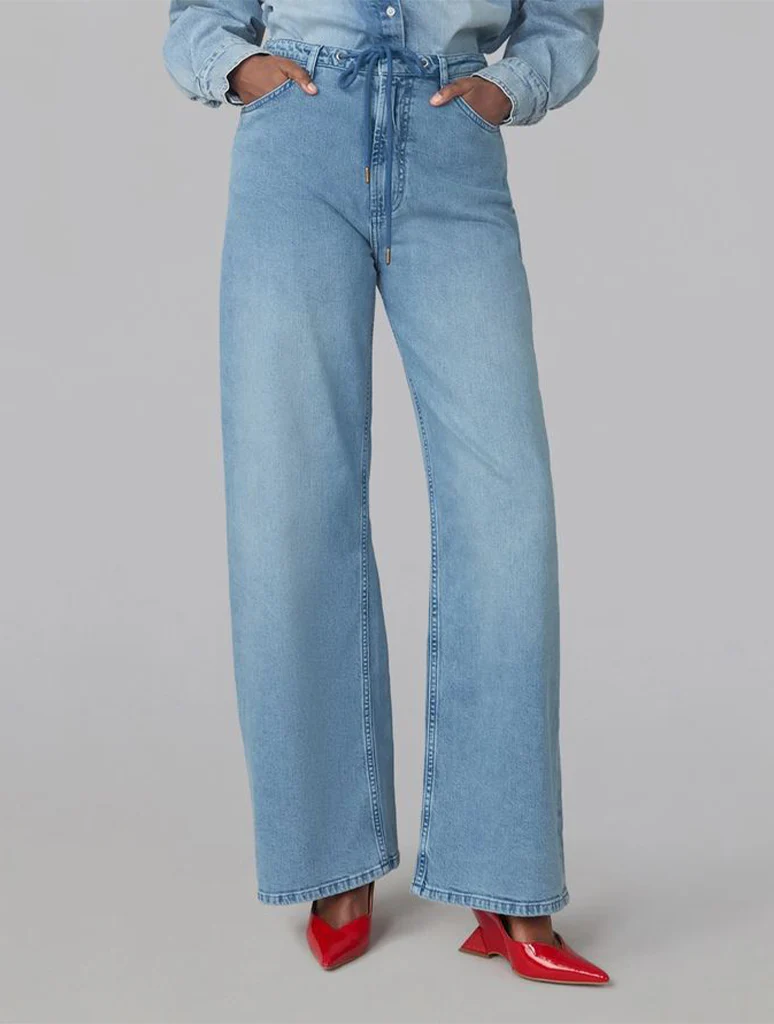 Lola Denim Remy Mid Rise Wide Leg Jeans