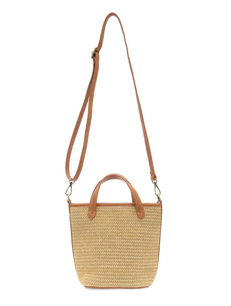 Mini Straw Bucket Crossbody - Image 2