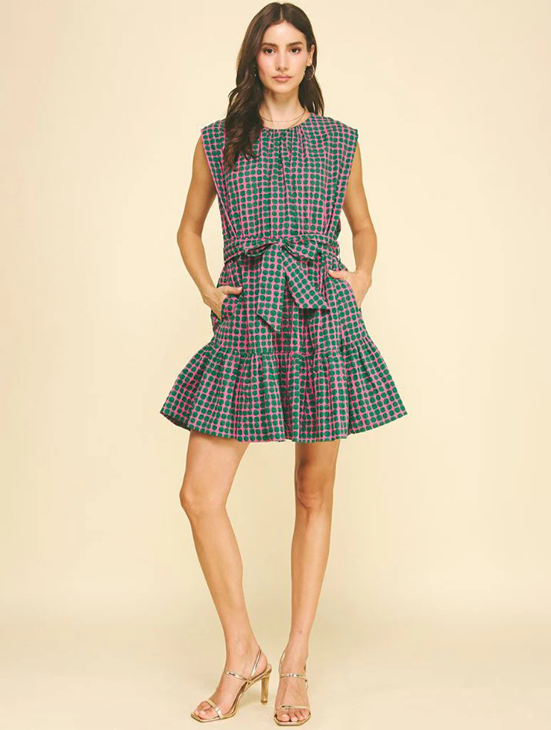 Multi-Color Polka Dot Tiered Mini Dress
