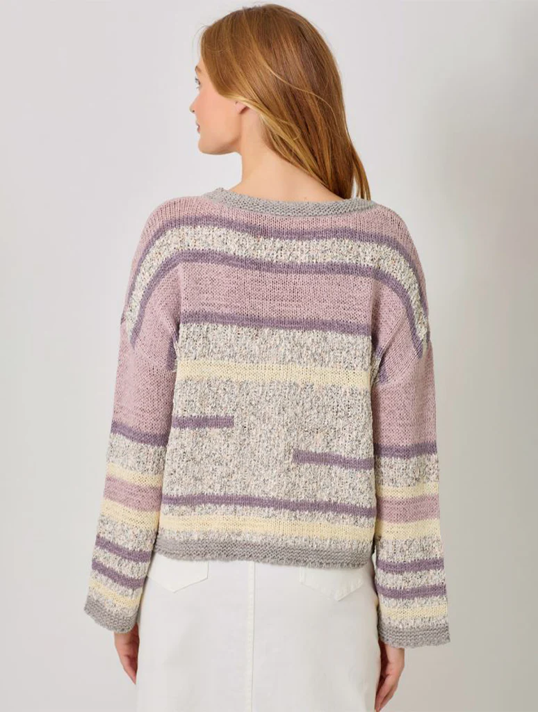 Multi Color Stripe Pullover Sweater (Final Sale*) - Image 3